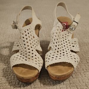White Wedge Sandals